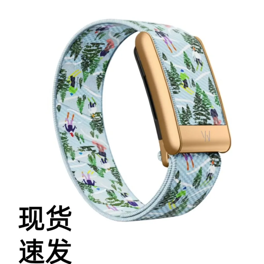 Whoop 5.0 MG Band Nylon Woven Elastic Strap Christmas Print Replacement Wristband Sport Fitness Bracelet Holiday Gift