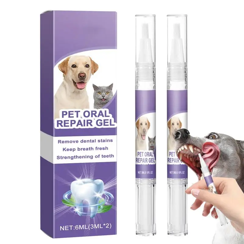 Dog Teeth Cleaning Pen Pet Breath Freshener Restorative Toothbrush Pet Breath Freshener Gel Care Cleaner For Pets Cats Dogs Pupp