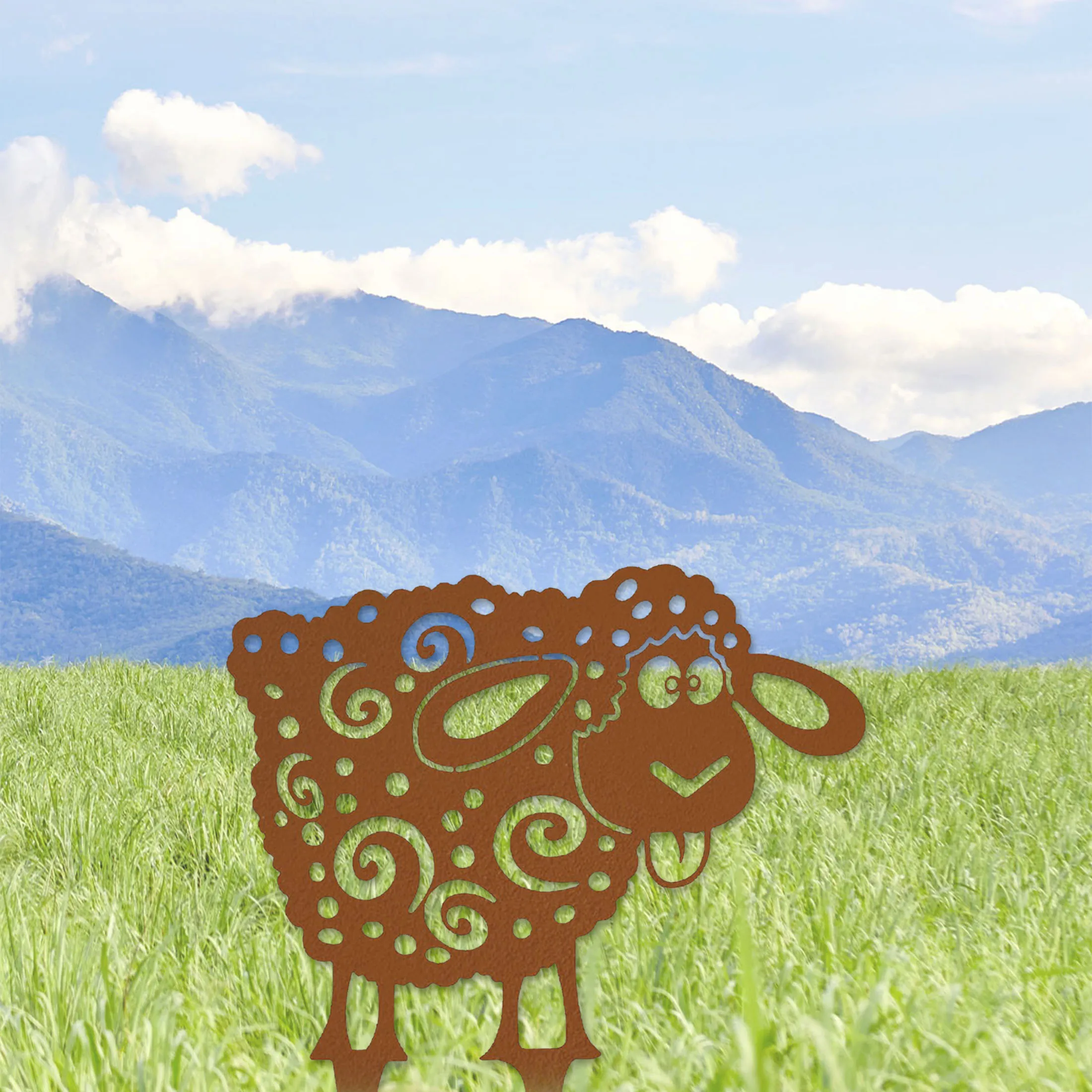 

“Metal Sheep Decor for Garden – Enhance Whimsy Charm. Metal Home Decoration Delight.”