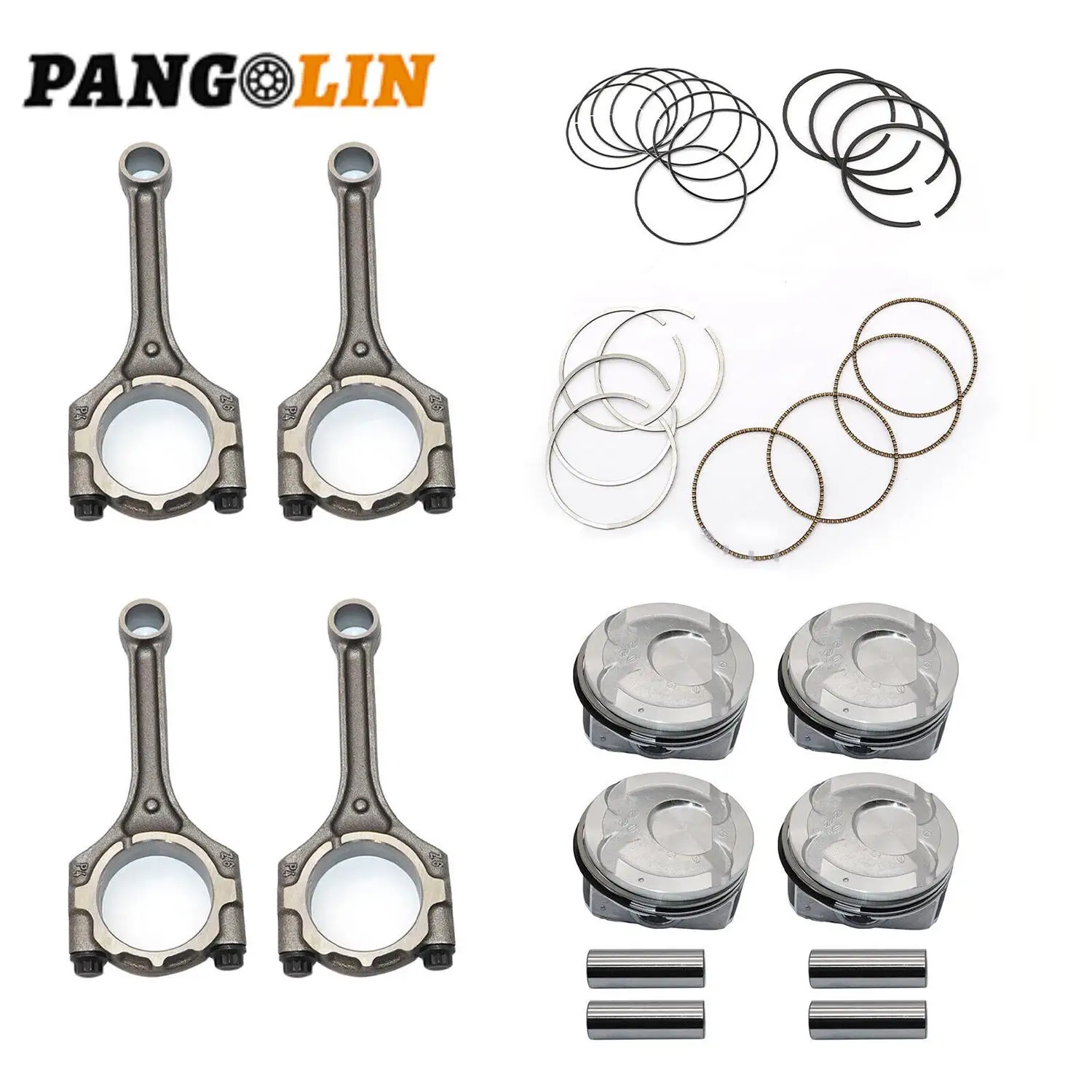 

G4FD G4FC Engine Connecting Rod & Pistons & Rings Kit 23041-2B600 23041-2B610 For Hyundai Kia Accent Rio 1.6L DOHC 23510-2B010