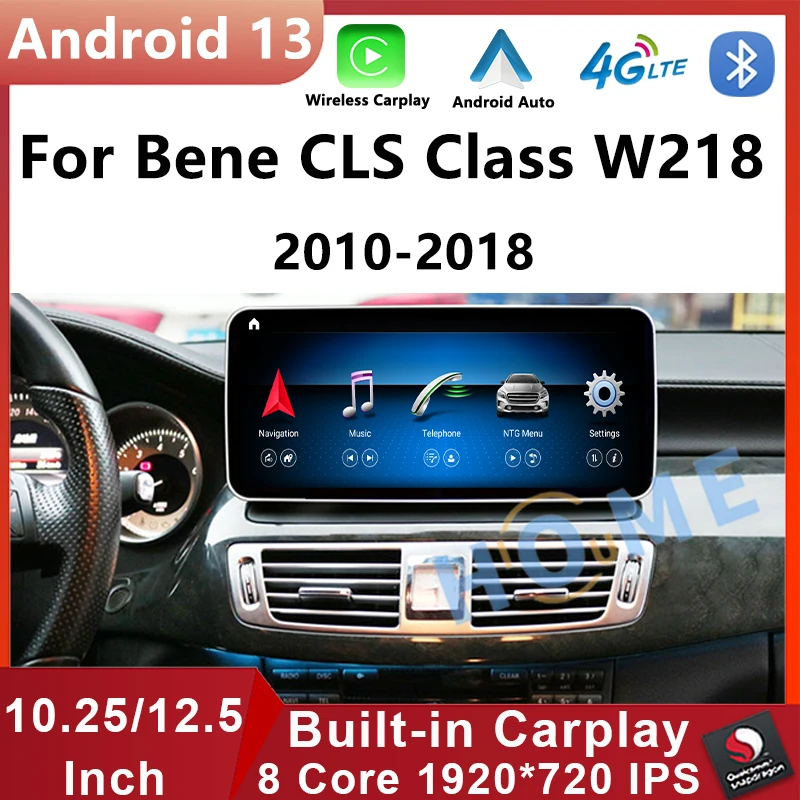 

Qualcomm Android 13 System For Mercedes CLS Class W218 2010-2018 Car Multimedia Stereo Carplay 4G WIFI BT GPS Navi Radio Player