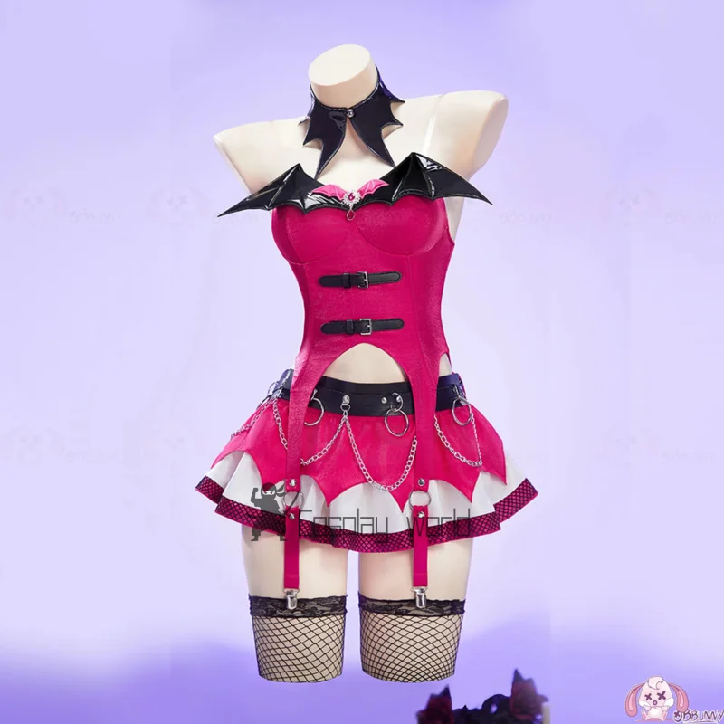 

Новый костюм для косплея Draculaura Monster Cos High, фантазийная розовая юбка, браслет, униформа, комплект для вечеринки на Рождество и Хэллоуин