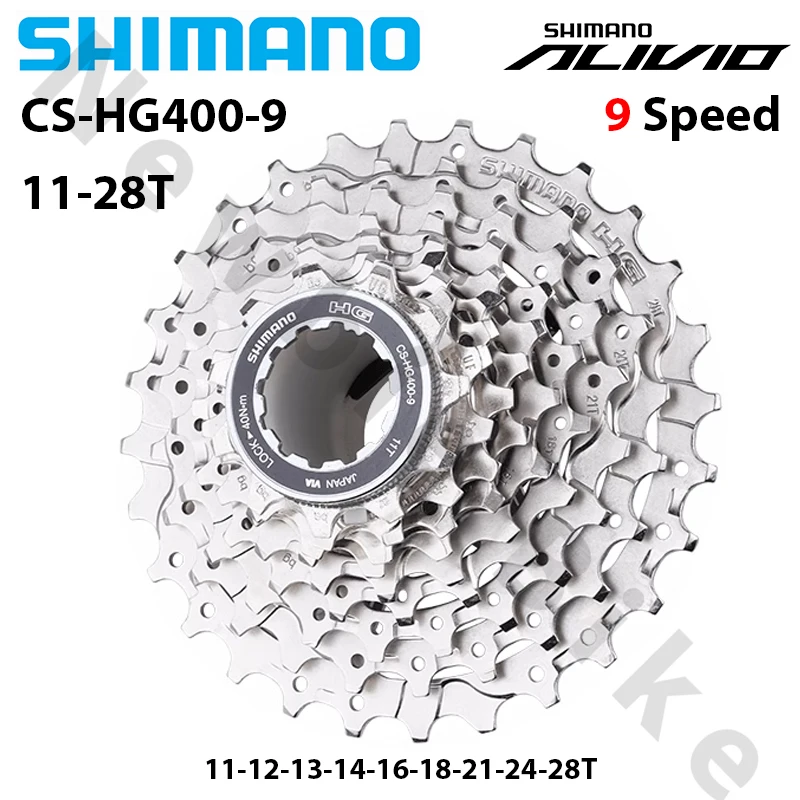 Shimano Alivio M4000 HG400 9 Speed Fiets Cassette MTB Mountainbike Vrijloop HG400 9 S 11-25 T 11-28 T 11-32 T 11-34 T 11-36 T