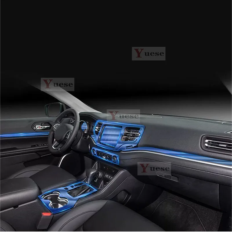 

For Jeep Commander 2018-2022 TPU Transparent Protection Film Interior Sticker Center Console Anti-Scratch Sticker