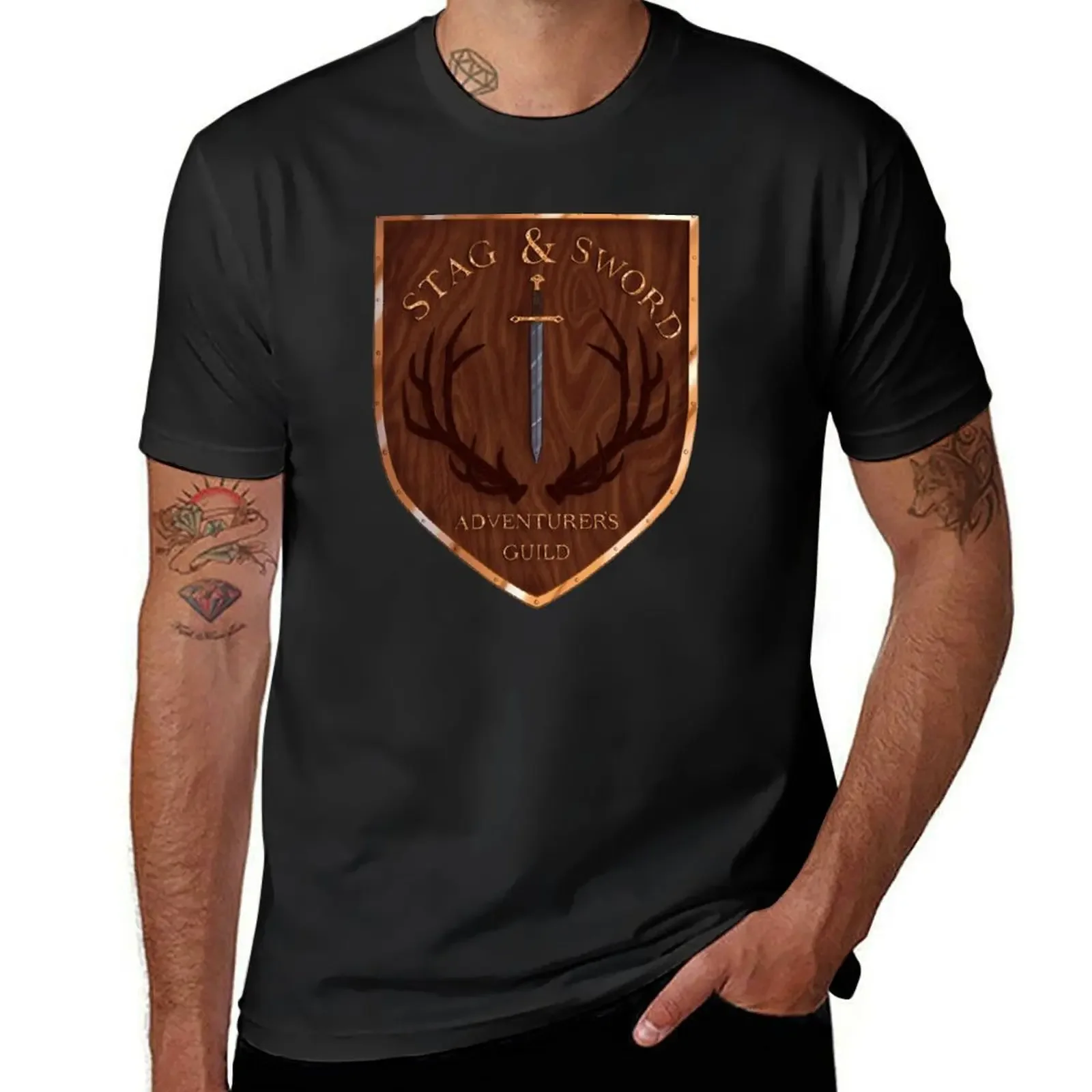 

Stag and Sword Adventurer's Guild T-Shirt anime t shirts vintage clothes men tshirt