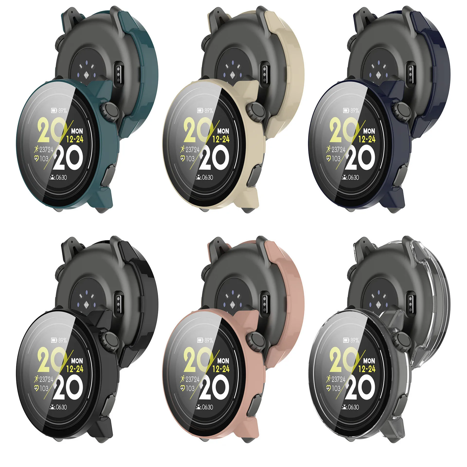 하드 에지 쉘 스크린 유리 보호대 필름 프레임 케이스, 보호 범퍼 커버 액세서리, Coros PACE 3, 2 스마트 워치 Pace3