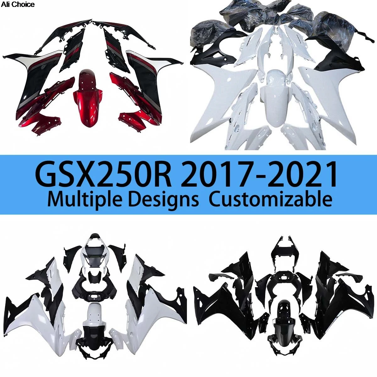 

OEM Plastic Fairings GSX 250R 2017 2018 2019 2020 2021 Aftermarket Motorcycle Fairing Kit for GSX250R 17 18 19 20 21