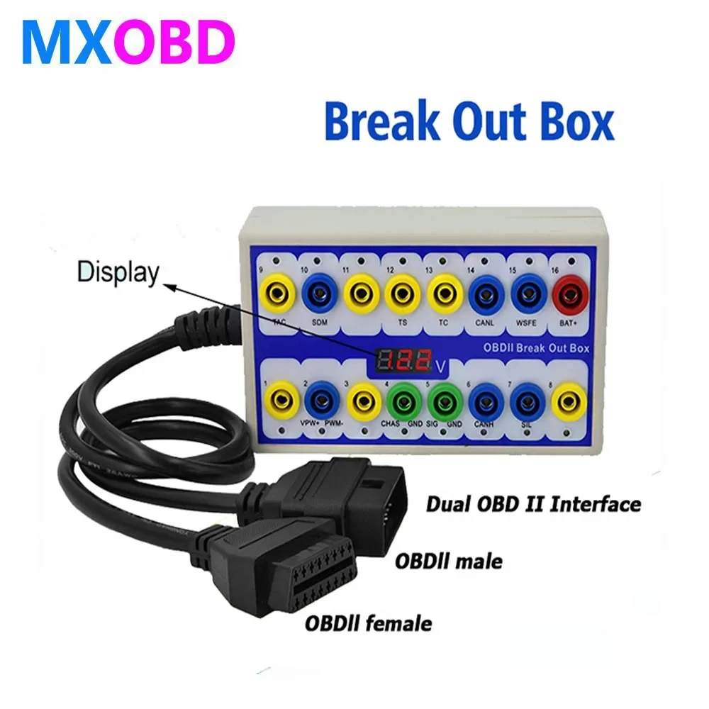 New High Quality OBD OBD2 Protocol Detector Car Break Out Box Breakout box Tool Pin Out BOX