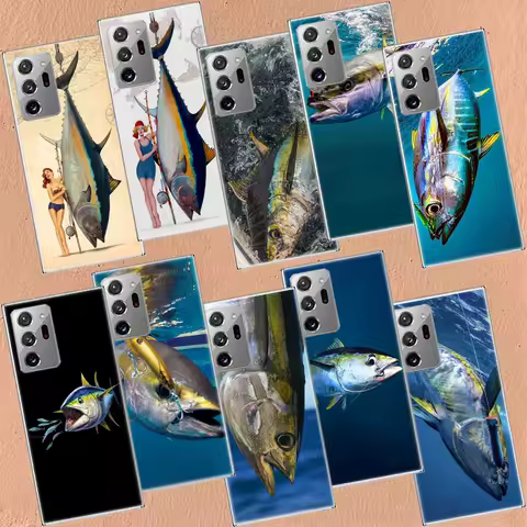 Ocean Sports Fishing for Tuna Phone Case For Samsung Galaxy A02S A12 A22 A32 A52S A52 A72 A03S A13 A23 A33 A53 A73 S9 S8 S7 A90