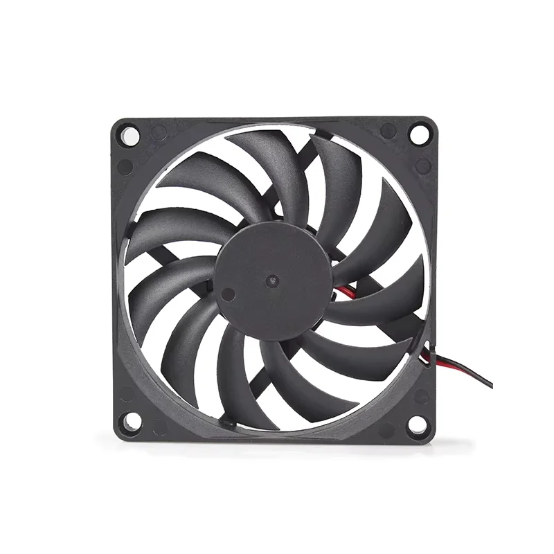 DC 5 V 12 V 24 V 8 cm bürstenloser Dual-Ball-Lüfter 8010 80 mm axialer PC-Kühlerlüfter 80 x 80 x 10 mm Computergehäuse CPU-Kühlerlüfter – Detail 6