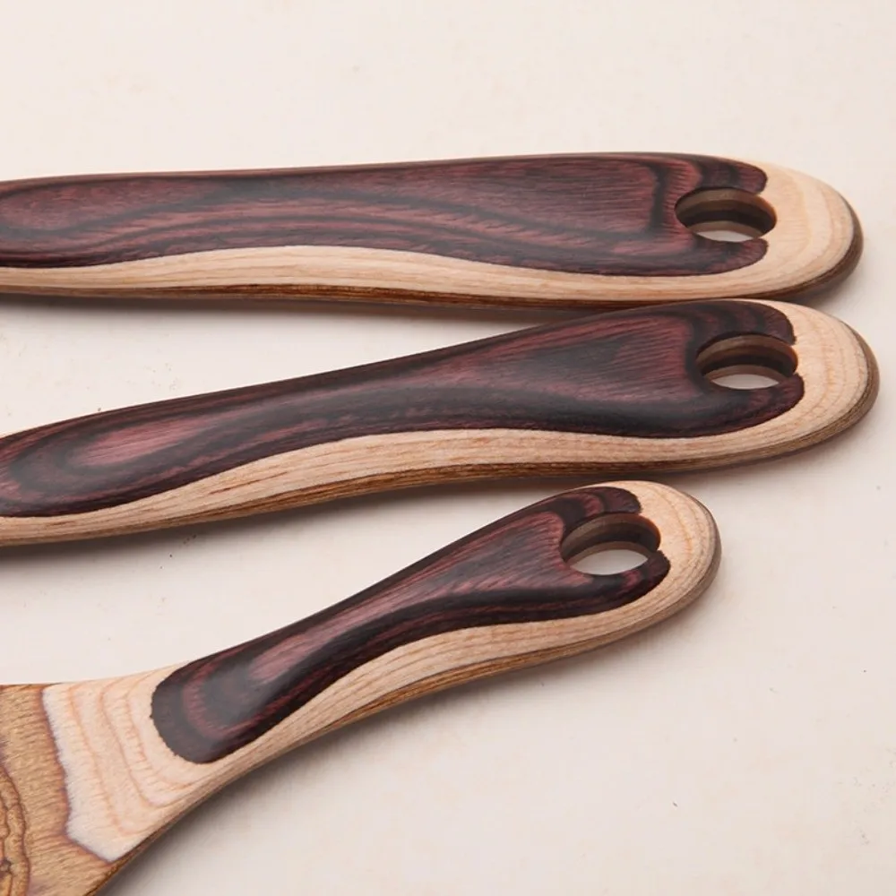 

Meal Spoon Wood Spatula Heat Resistant with Hanging Hole Kitchen Utensils Set Moroccan Style Not Deform Cooking Utensils Set