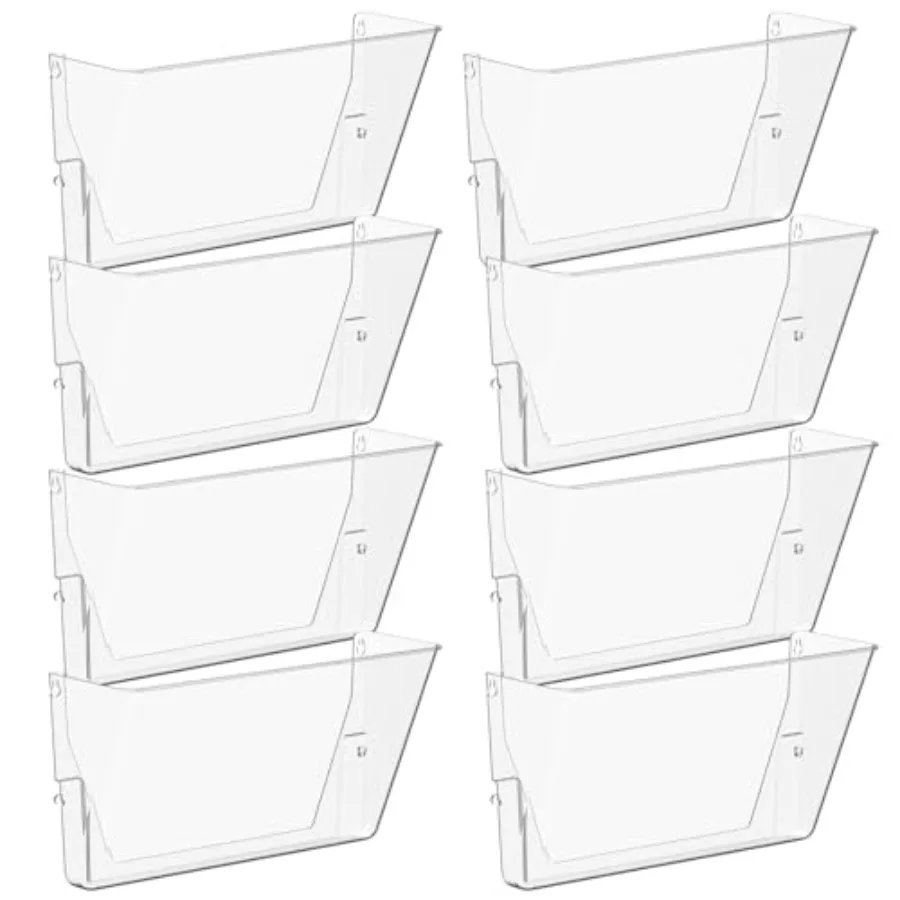 

Acrylic Single Pocket, Plastic Hanging Wall Mount File Holder for Office Home