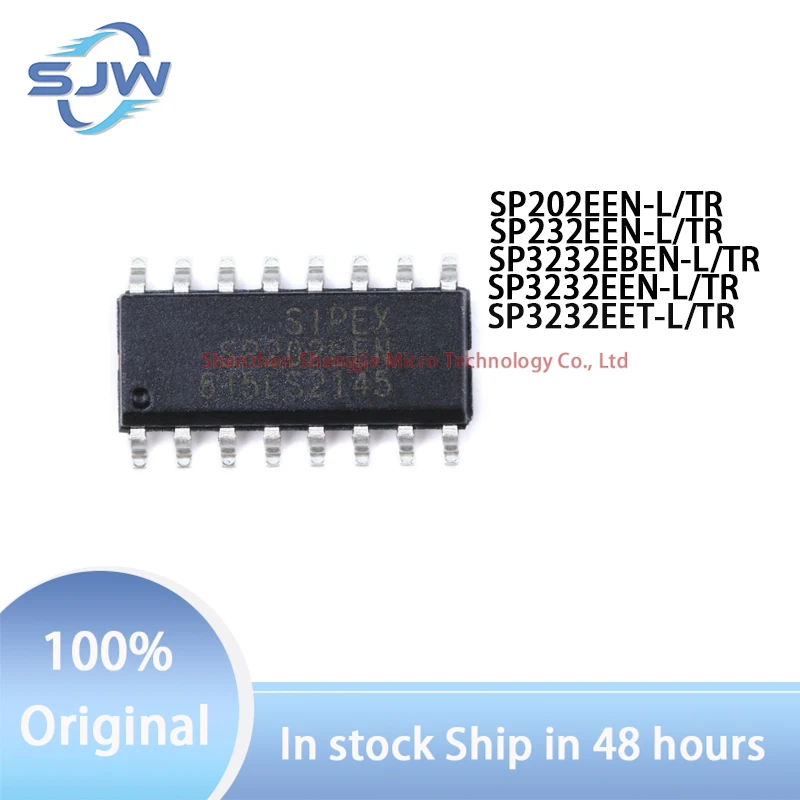 SP202EEN SP232EEN SP3232EBEN SP3232EEN SP3232EET-L/TR encapsulation SOIC16 RS232 transceiver chip