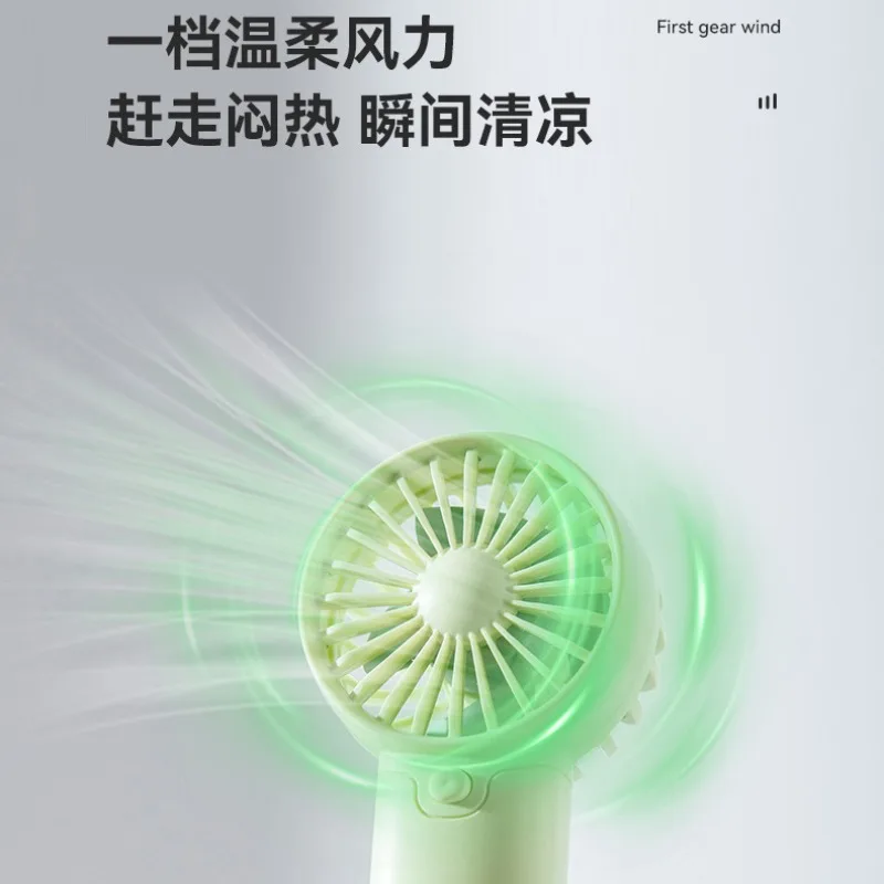 Multi-Color Compact Handheld Fan with Quiet Operation Portable Design and One-Touch Control for Home Office and Travel Available
