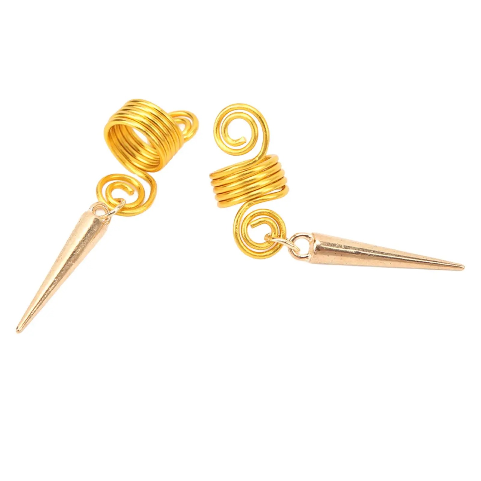 Fashionable Gold for hair Braiding Rings and Beard Beads for Unique and Exquisite for hair Decoration