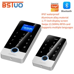 Abridor de puerta de garaje Tuya, sistema de Control de acceso con teclado y huella digital de Metal, Bluetooth, desbloqueo por aplicación de teléfono, varios idiomas