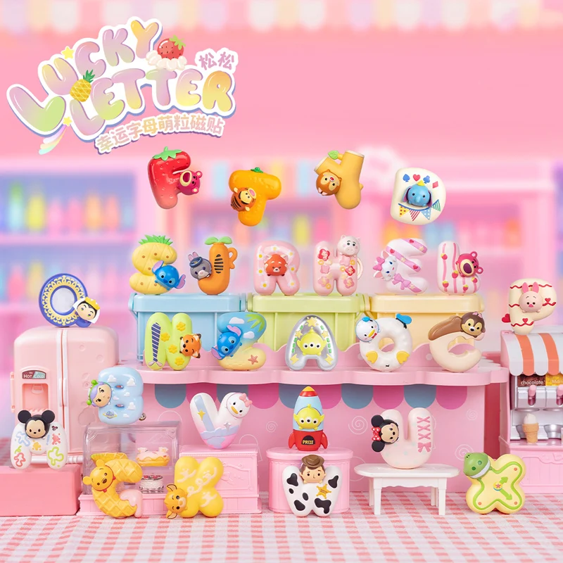 

Official genuine in stock Disney Songsong TSUMTSUM letter cute granule magnetic ornament refrigerator sticker blind bag