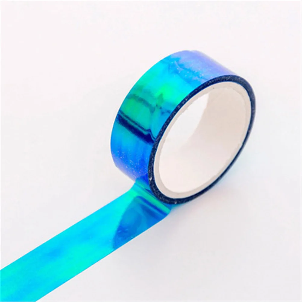 

12 Rolls Rainbow Film Tape Bright PE Adhesive High Viscosity Gift Wrapping Scrapbooking Christmas Presents For Office