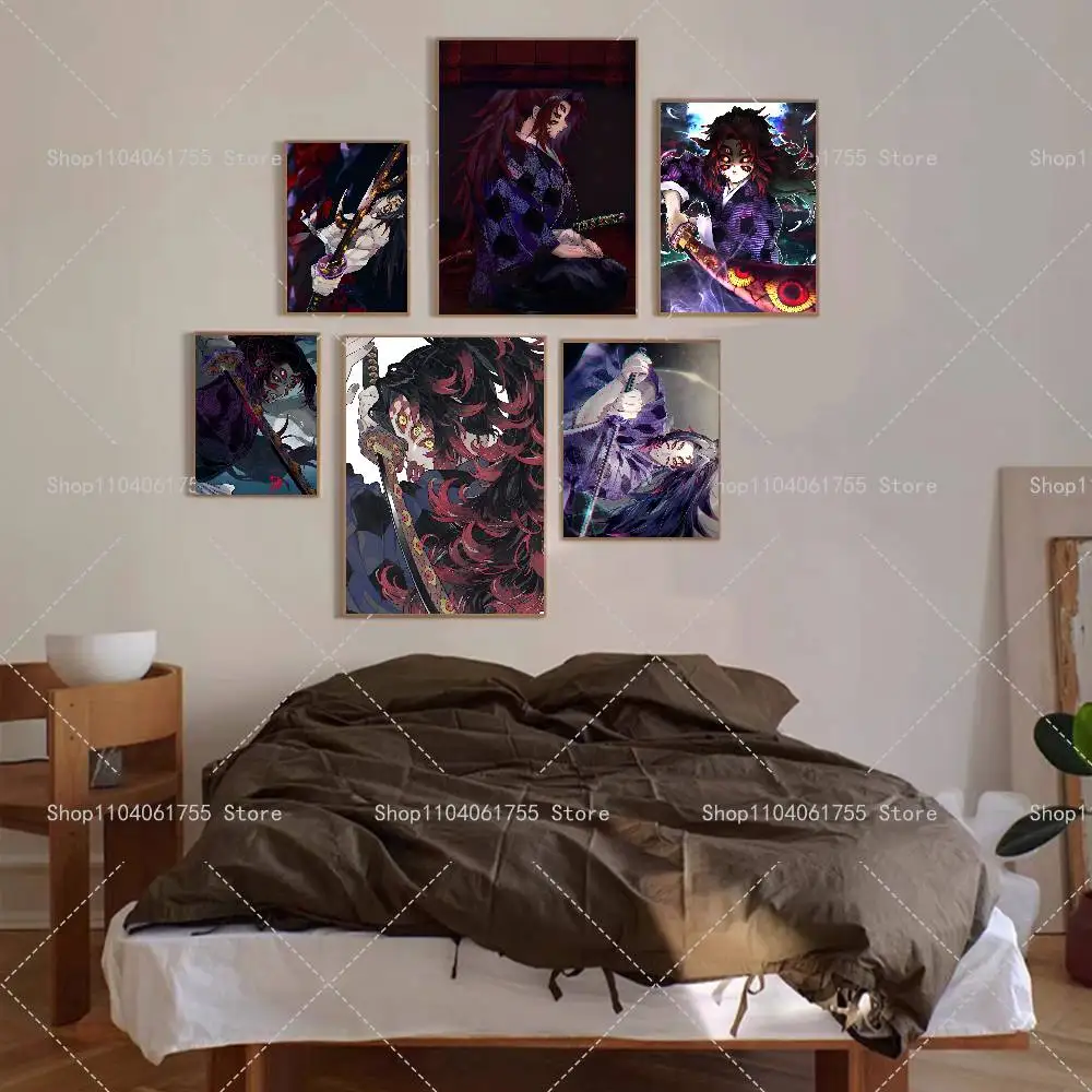 Anime K-Kokushibo Poster Self-adhesive Art Waterproof Paper Sticker Coffee House Bar Room Wall Decor