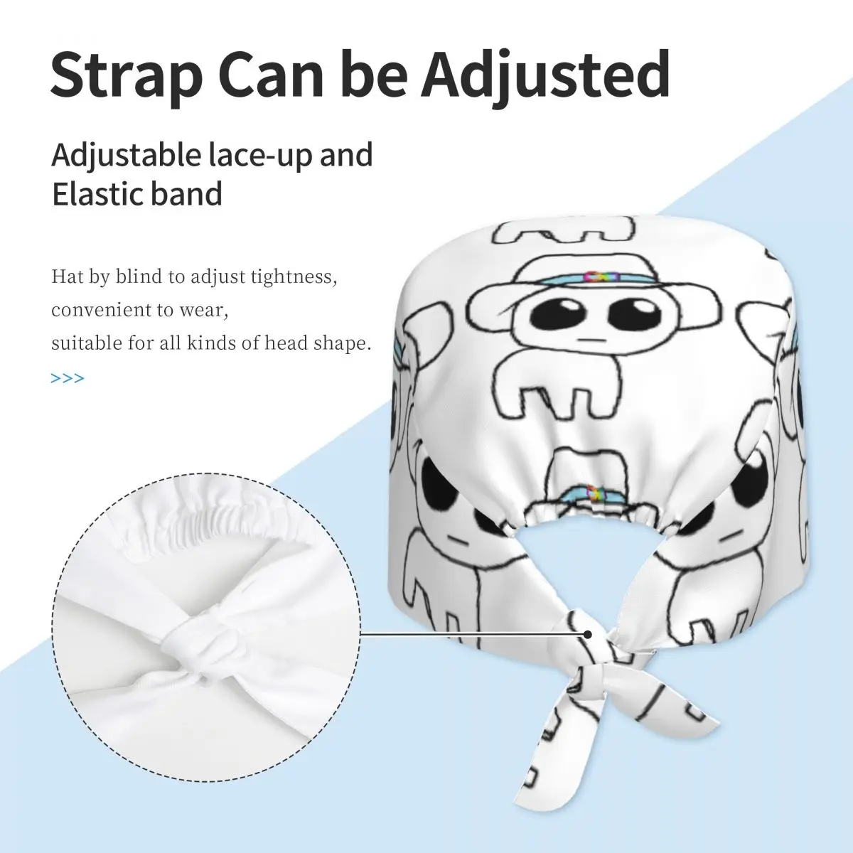 TBH Autism Creature Meme Yippee Scrub Hat Doctor Working Surgical Cap Men Women Adjustable Nursing Caps for Dentist