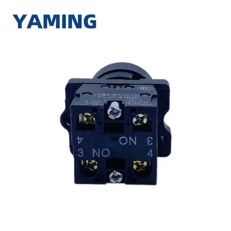 로터리 스위치 XB2-ED23/33 25/35 손잡이 제어 10A 660V 검정색 2/3 위치 버튼 선택기 자동 잠금 고정 유형