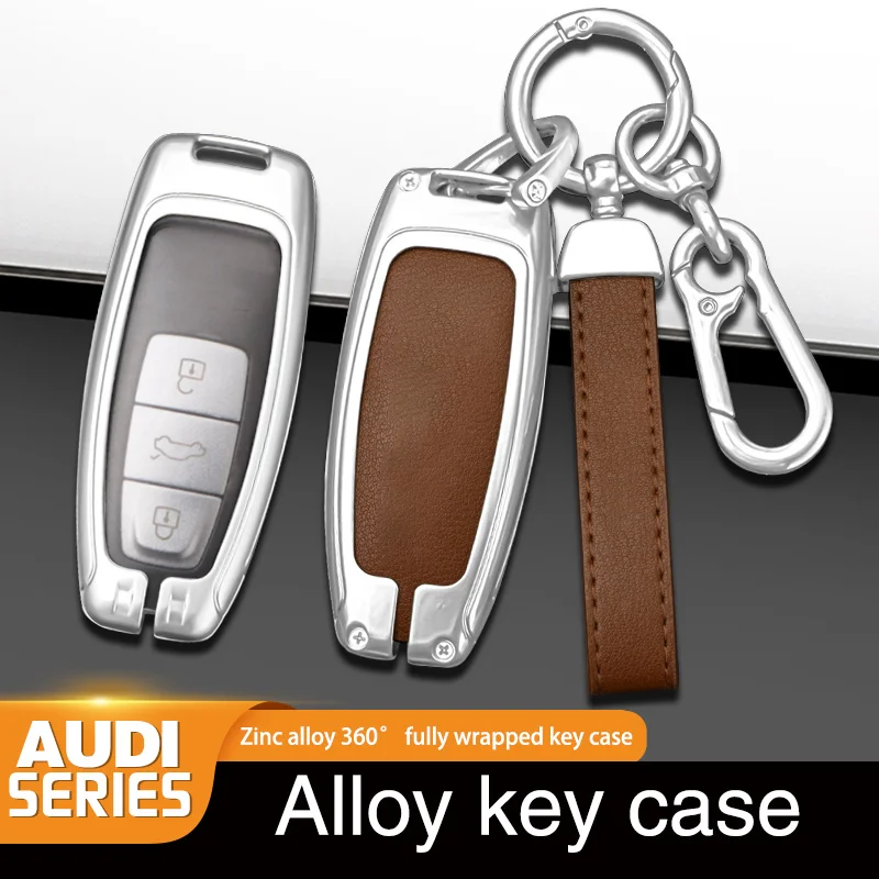 car key Cover Pack case is suitable for Audi 2022-24 Q5e-tron Key Case Cover Shell Bag Keychain Protector interior accessories