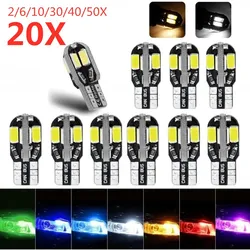 2/50PCS W5W T10 LED Bulbs Canbus 5730 8SMD 4014 26smd 12V 6000K 194 168 LED Car Map Dome Lights Parking Light Auto Signal Lamp