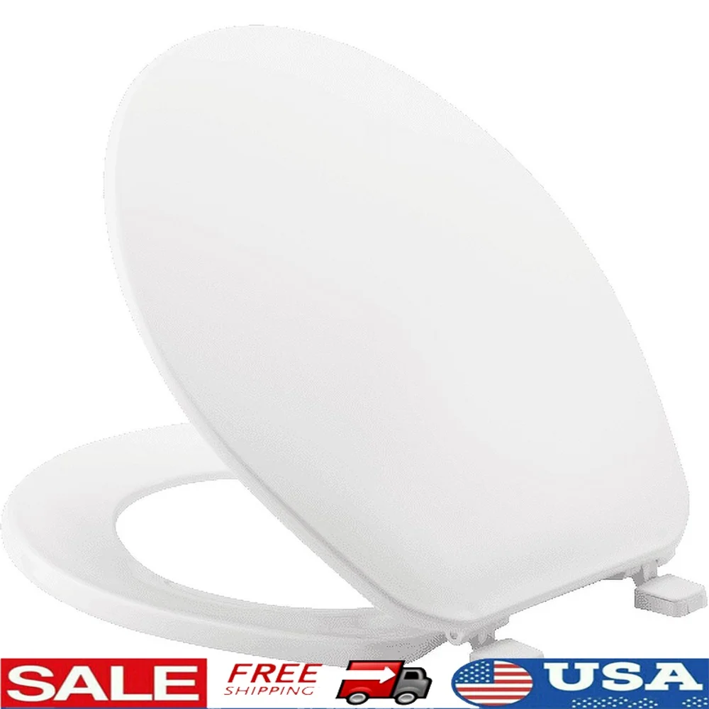 

Экономичный круглый пластиковый чехол на сиденье унитаза, прочный, устойчивый к пятнам, традиционный дизайн, простая установка, 16,44x14,32 дюйма