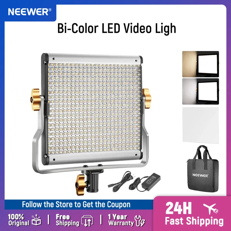

Neewer Dimmable Bi-Color LED with U Bracket Professional Video Light for Studio YouTube Outdoor Video Photography Lighting Kit