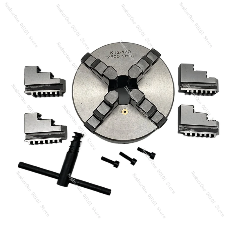 

Metal Lathe Chuck 160mm 4 Jaw Self-Centering Chuck K12-160 Manual Scroll Chuck For Bench Lathe