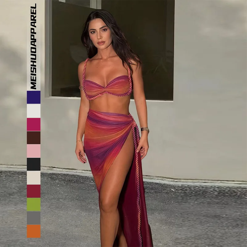 

New Crochet Bikini Women Swimsuit Sexy Swimwear Halter Biquini Push Up Swim Suit Strappy Bodysuit Female Bathsuit Beachwear