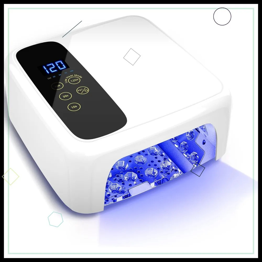 

72W Cordless Rechargeable UV LED Nail Lamp with Metallic Reflector, Fast Curing Wireless Gel Dryer for Professional Salon Use