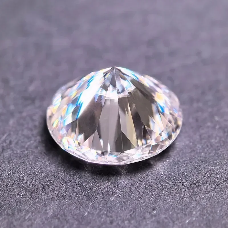 Pierre de Moissanite de Forme Ronde, enquêter de Flamme Bleue Coloré VVl's avec Certificat GRA, Breloques en Pierres Précieuses, Perles, Bijoux, Matériaux de Direction