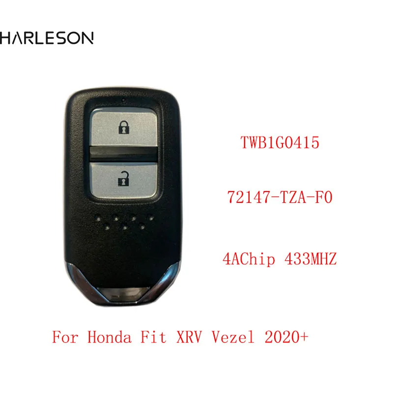 Original 2Buttons Remote Smart Car key 4AChip 433Mhz FSK For Honda Vezel Fit XRV 2020 72147-TZA-F0 TWB1G0415