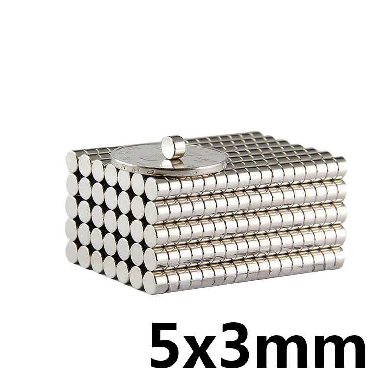5x3 mm Small Round Powerful Magnet 5mmx3mm For Home Refrigerators, Offices DIY 5x3mm Strong Magnets 5*3