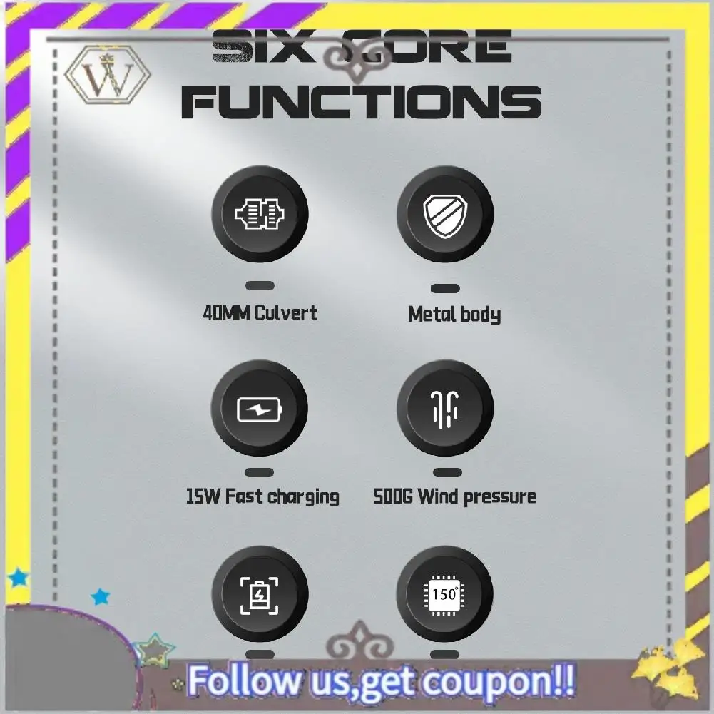 

AU33-Handheld Mini Turbo Violent Fan Brushless Motor 90000 RPM X7 Violent Blower Fan 45M/S Industrial Duct Fan