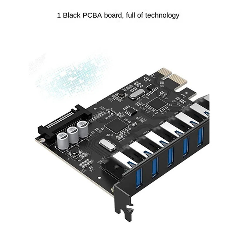 PVU3-7U USB3.0 Карта расширения для настольного компьютера 1-противление 7, компьютерные аксессуары для корпуса-X64A