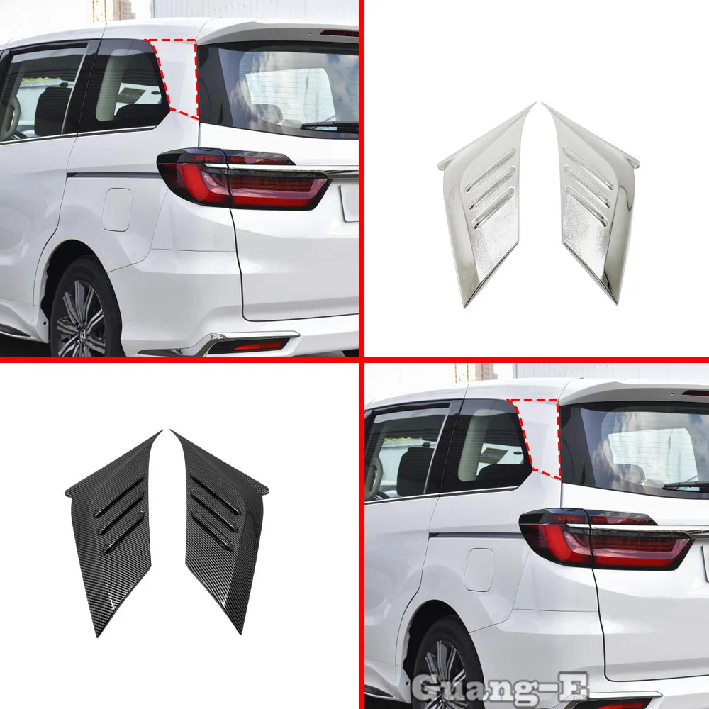 Chrome Rear Side Window Louver Vent Cover Trim Exterior Car Eyebrow Accessories Decoration 2Pcs For Honda Odyssey 2022 2023 2024