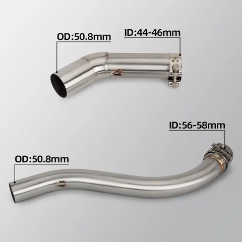 오토바이 레이싱 라인 배기 파이프 원래 위치 중간 링크 파이프 benelli 752s BENELLI752S 용 51mm 배기 머플러 연결