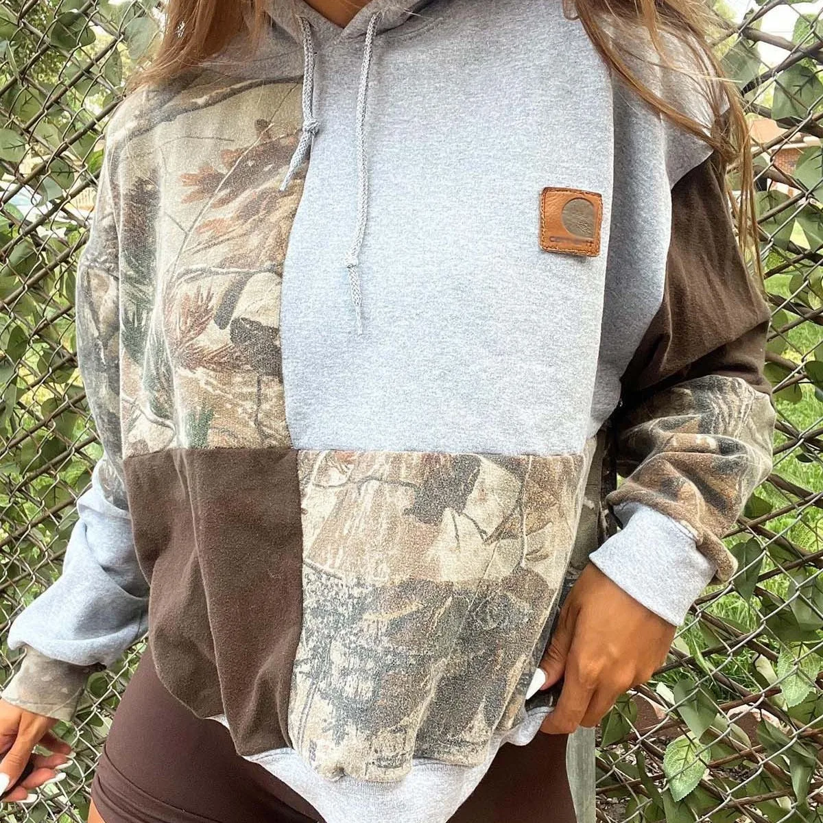 Hoodies Women Sweatshirt 2025 New Fashion European long-sleeved Patchwork Leopard Printed Hoodies women's Clothing