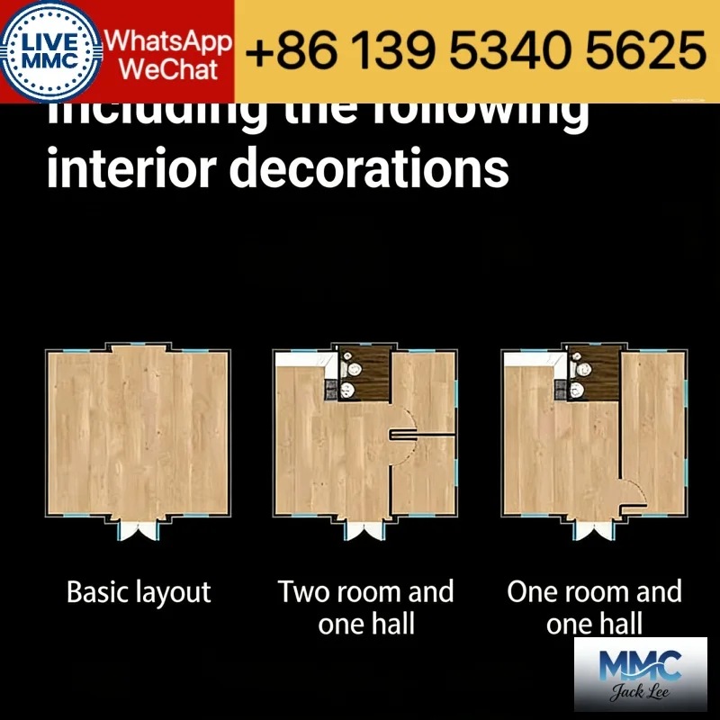 Double-layer waterproof prefabricated mobile mini-homes 2/3/4 bedrooms 40-foot foldable expandable container homes
