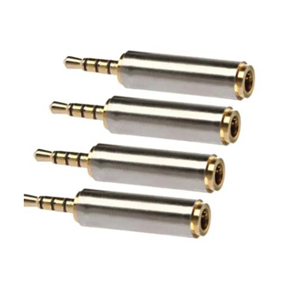 4 Pieces 2.5mm Male to 3.5mm Female Audio Headphone Jack Adapter