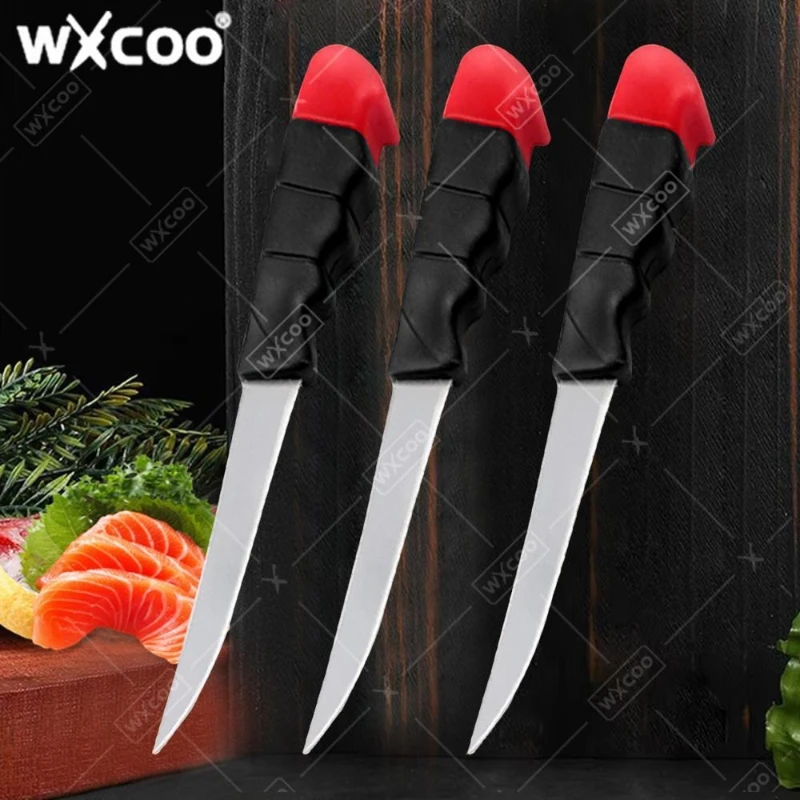 WXCOO Stainless Steel Fillet Boning Knife Sharp Blade Multifunctional Fish Killing Knife Fruit Kitchen Knife Kitchen Accessories