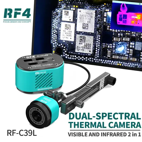 RF4 RF-C39L 듀얼 스펙트럼 가시광선 적외선 열화상 카메라, 휴대폰 수리 마더보드 PCB 검사 도구