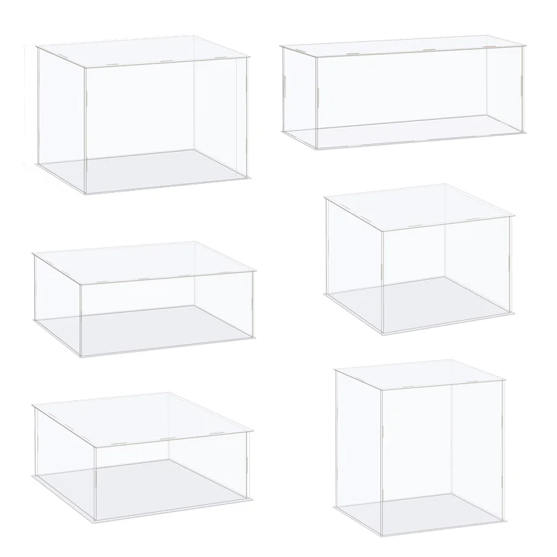 

Clear Acrylic Display Case Box Storage Box Assemble Dustproof Protection Showcase for Collectibles Action Figures Organizing Toy