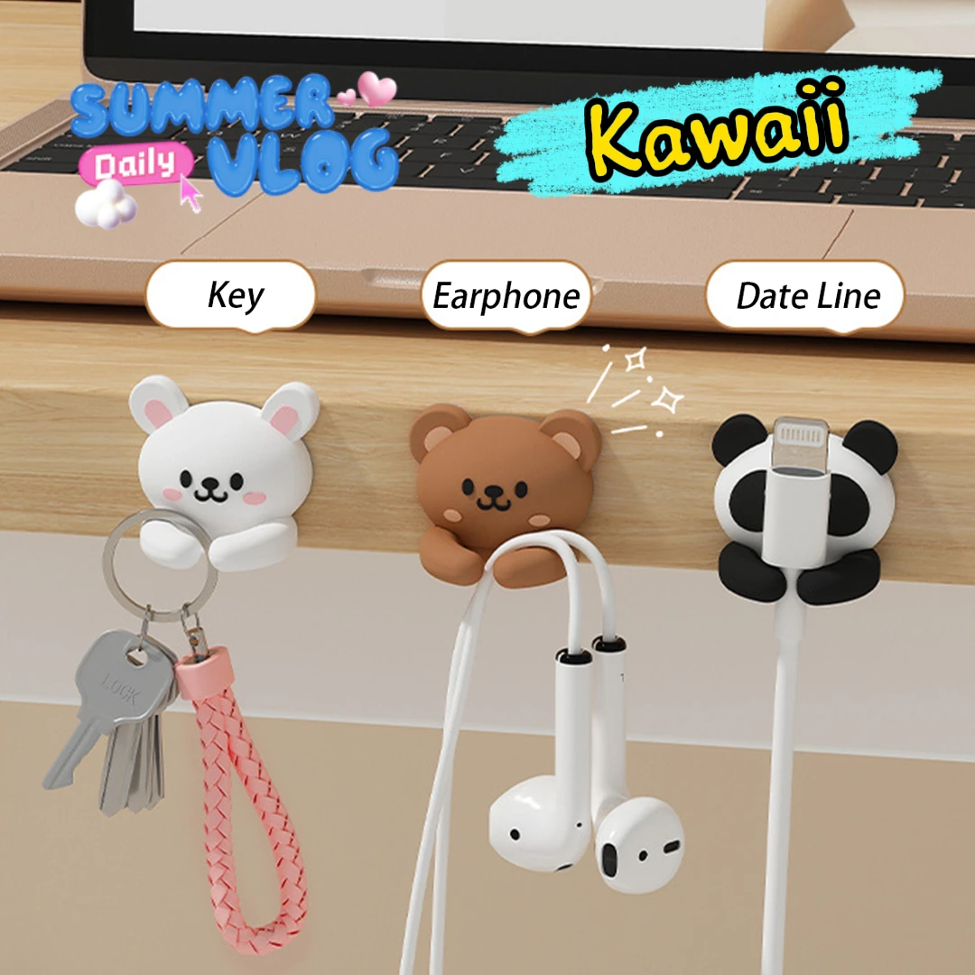 Self-Adhesive Cable Clips Adjustable Cord Organizer for Desk Sticky Wire Holder Home Office&Computer Desk Management Accessories