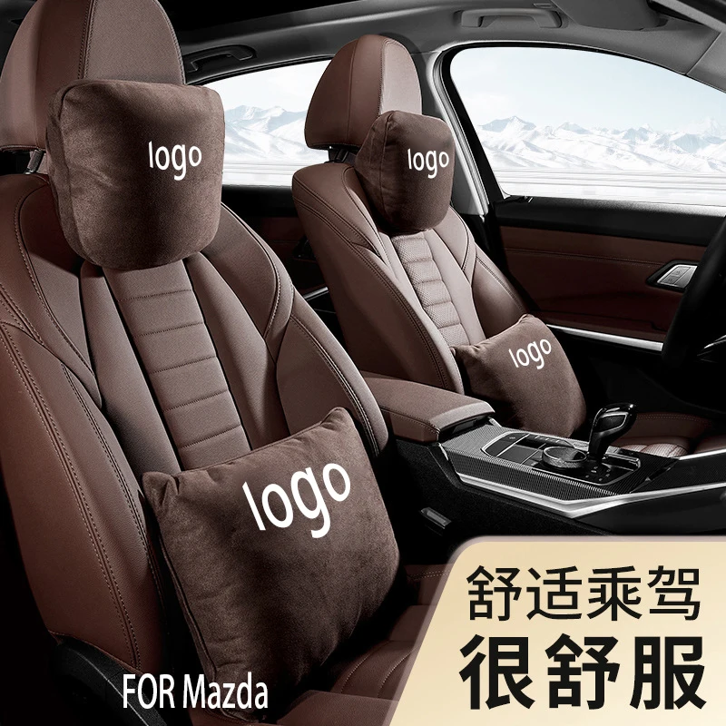 

Top Car Headrest Neck Support Seat For MAZDA Soft Universal Adjustable Car Pillow Neck Rest Cushion