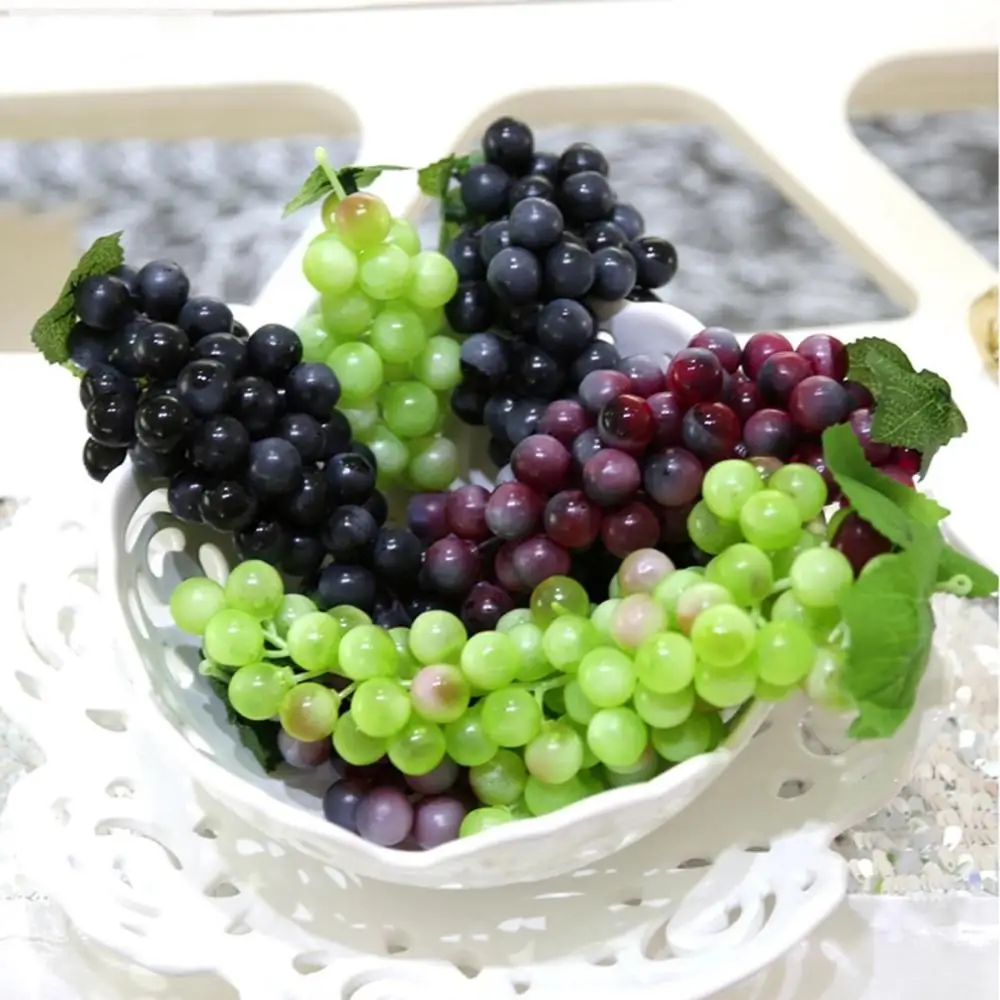 

Garden Fake Decorative Lifelike Plastic Artificial Fruit Simulation Home Decor Grapes