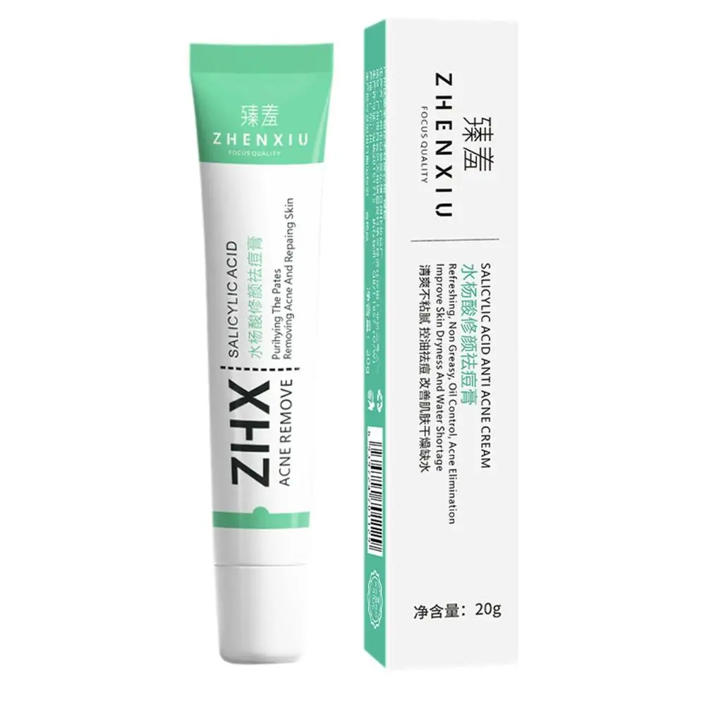 Acne removendo creme com ácido salicílico, remoção de acne, clarear, regular a acne, pele, remover, marcas, poços, AC, D0b8, 20g