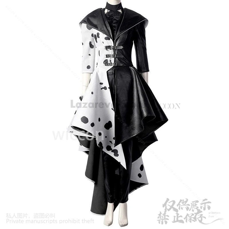 Anime Film Hond Koningin Zwart Wit Duivel Koningin Cosplay Kostuum Halloween Outfit Mantel Pak Voor Volwassen Vrouwen Lolita Jas Halve Pruiken